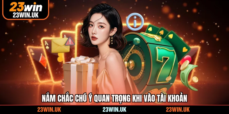 Nắm chắc chú ý quan trọng khi vào tài khoản