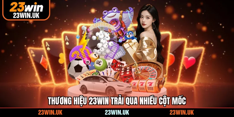 Thương hiệu 23WIN trải qua nhiều cột mốc
